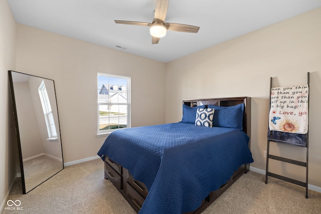 7067 Hart St, Cumberland, IN 46229 - carpeted bedroom featuring baseboards and a ceiling fan