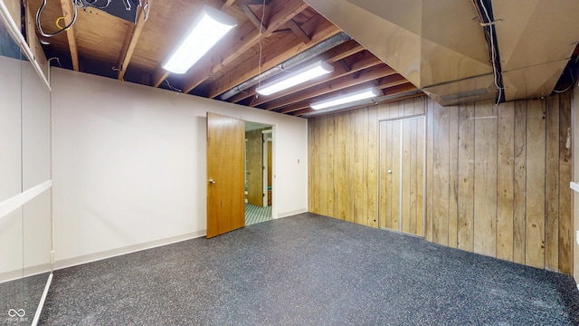 8842 Rocky Ridge Rd, Indianapolis, IN 46217 - finished basement featuring wood walls