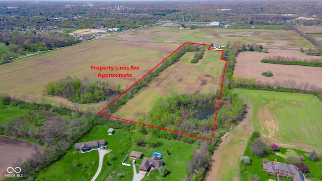 drone / aerial view featuring a rural view