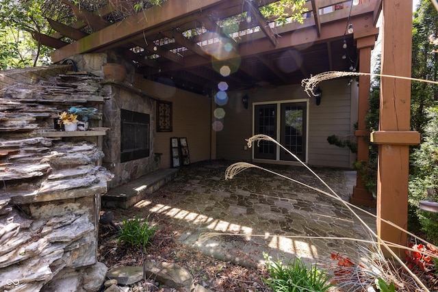 view of patio with a pergola