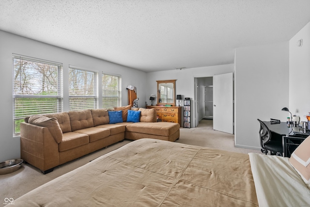 853 Westpointe Dr, Shelbyville, IN 46176 - carpeted bedroom with a textured ceiling