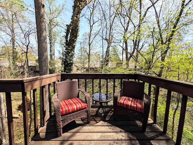 view of wooden terrace