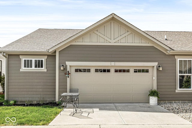 garage with driveway