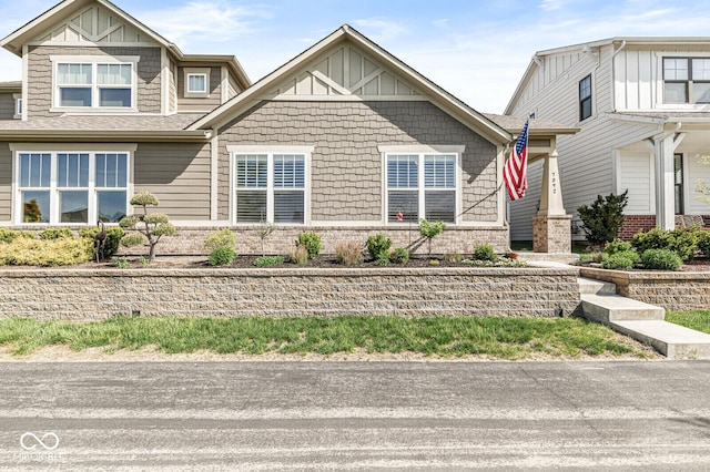 view of front of property featuring board and batten siding