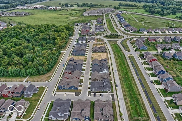 drone / aerial view with a residential view