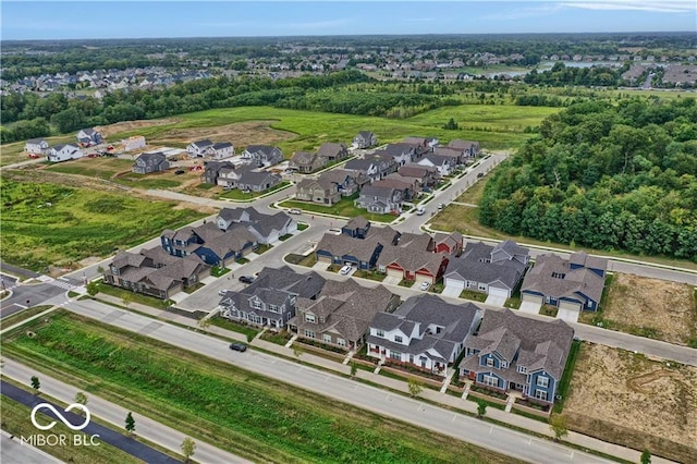 aerial view featuring a residential view