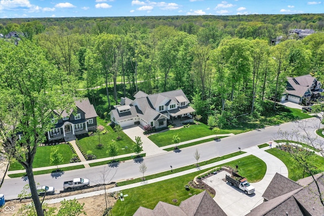 10725 Holliday Farms Blvd, Zionsville, IN 46077 - aerial view of residential area featuring a forest