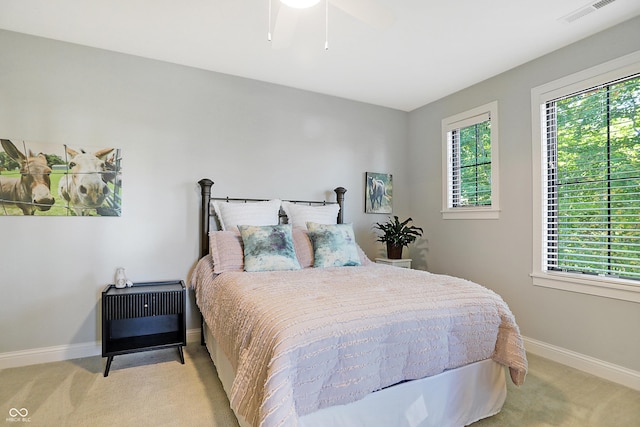 10725 Holliday Farms Blvd, Zionsville, IN 46077 - carpeted bedroom with baseboards and ceiling fan