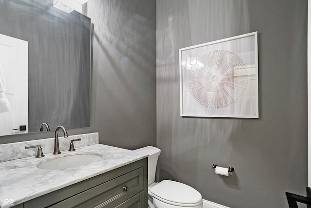 10725 Holliday Farms Blvd, Zionsville, IN 46077 - half bath featuring toilet, vanity, and baseboards