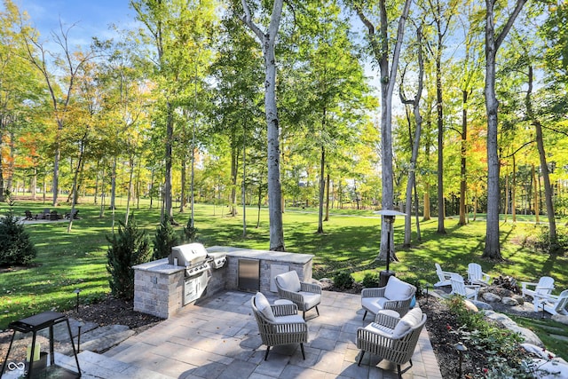 10725 Holliday Farms Blvd, Zionsville, IN 46077 - view of patio featuring area for grilling, an outdoor fire pit, and grilling area