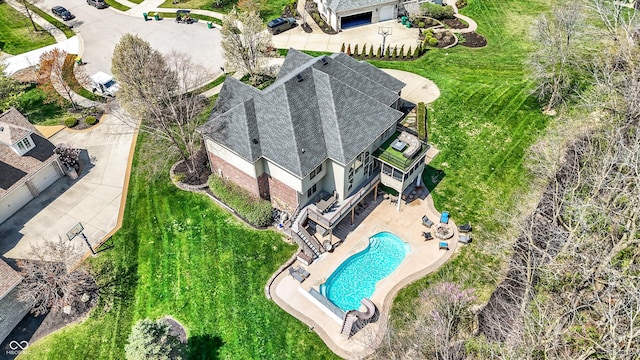 birds eye view of property