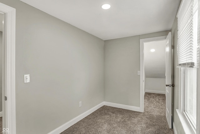 734 N Bradley Ave, Indianapolis, IN 46201 - spare room featuring recessed lighting, baseboards, and carpet floors
