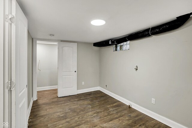 734 N Bradley Ave, Indianapolis, IN 46201 - finished basement featuring baseboards and dark wood-type flooring