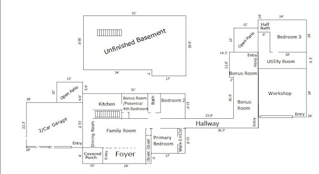 7104 Combs Rd, Indianapolis, IN 46237 - plan