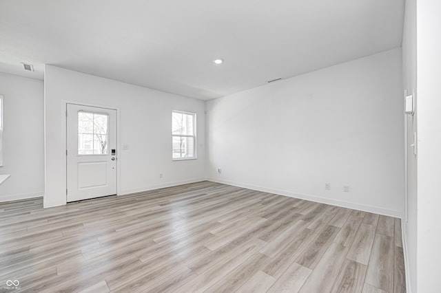 7265 Governors Row, Avon, IN 46123 - foyer featuring baseboards, visible vents, and light wood finished floors