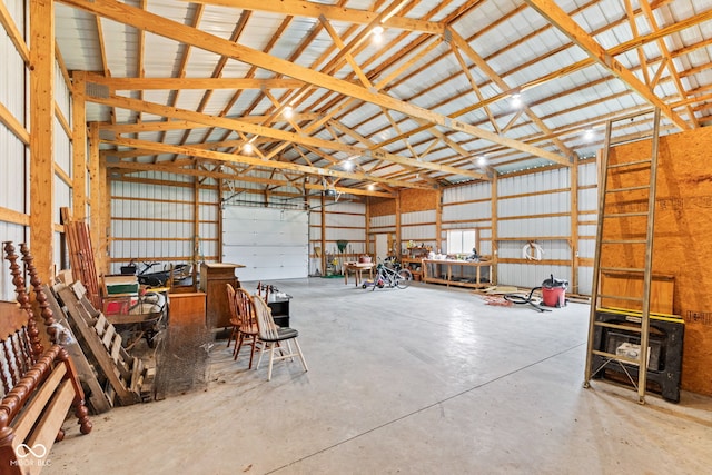 1301 N Maple St, Veedersburg, IN 47987 - garage with metal wall