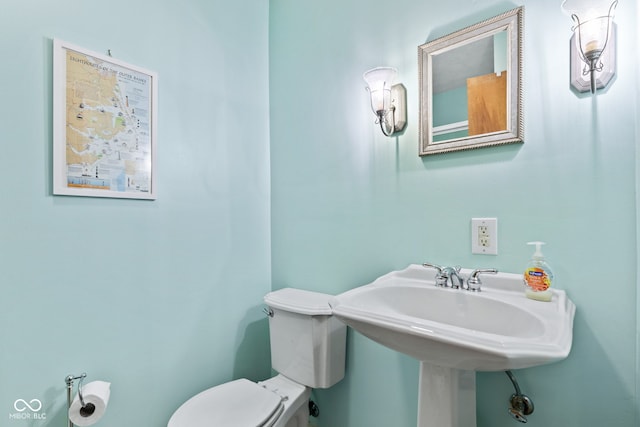 1301 N Maple St, Veedersburg, IN 47987 - half bathroom with toilet and a sink