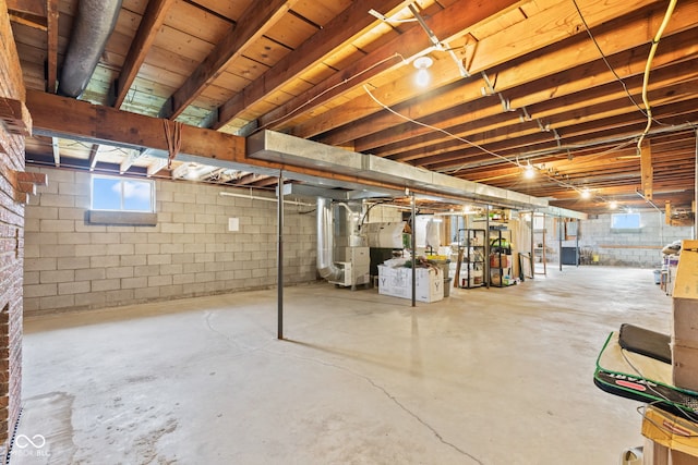 1301 N Maple St, Veedersburg, IN 47987 - below grade area featuring heating unit