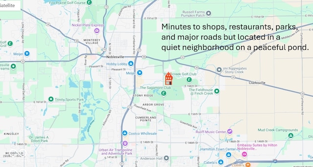 16683 Alex Dr, Noblesville, IN 46060 - map of property with streets / nearby areas