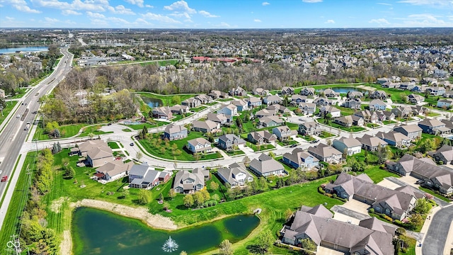 13836 Fieldcrest Dr, Mccordsville, IN 46055 - drone / aerial view featuring a residential view and a water view