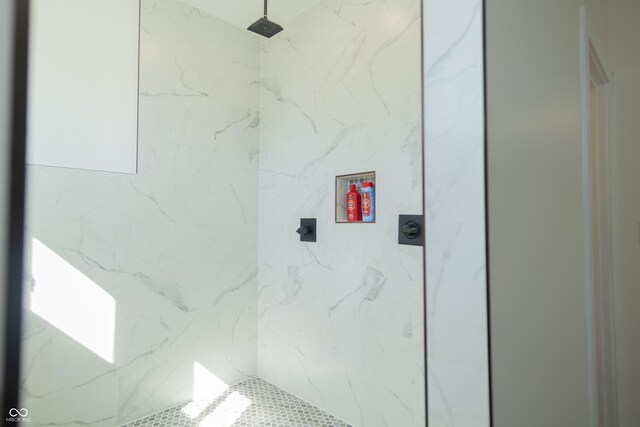 2302 Prospect St, Indianapolis, IN 46203 - full bath with a marble finish shower