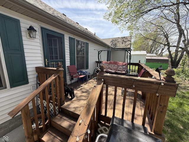 view of wooden terrace