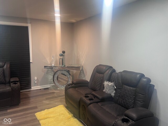 7206 Halden Pl, Indianapolis, IN 46214 - living area with wood finished floors and baseboards
