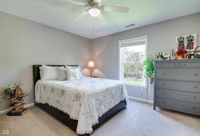 6054 Easy Ln, Indianapolis, IN 46259 - bedroom featuring light colored carpet, baseboards, and ceiling fan