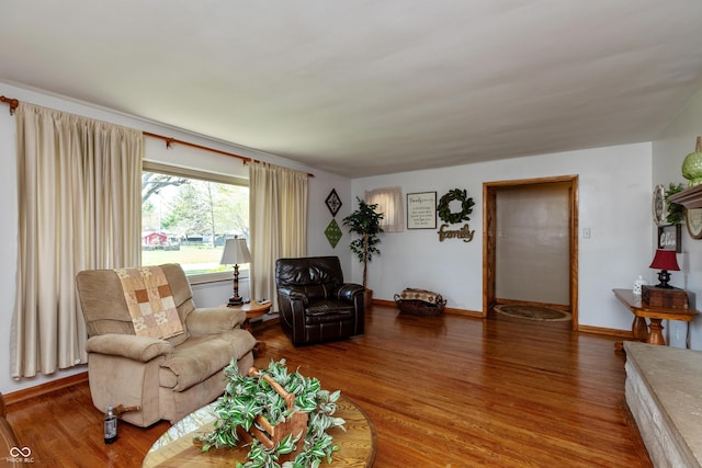 614 Debra Ln, Indianapolis, IN 46217 - living area featuring wood finished floors and baseboards