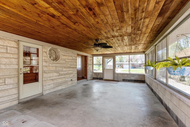 614 Debra Ln, Indianapolis, IN 46217 - unfurnished sunroom with ceiling fan