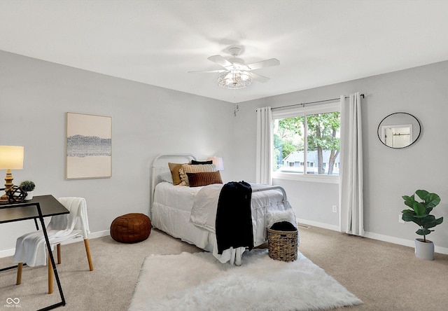 3646 Beach Blvd, Cicero, IN 46034 - carpeted bedroom featuring baseboards and a ceiling fan