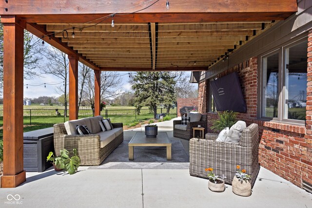 8551 E 300 S, Zionsville, IN 46077 - view of patio featuring outdoor lounge area and fence
