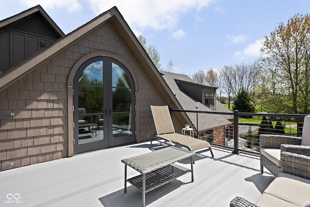 8551 E 300 S, Zionsville, IN 46077 - wooden deck featuring french doors