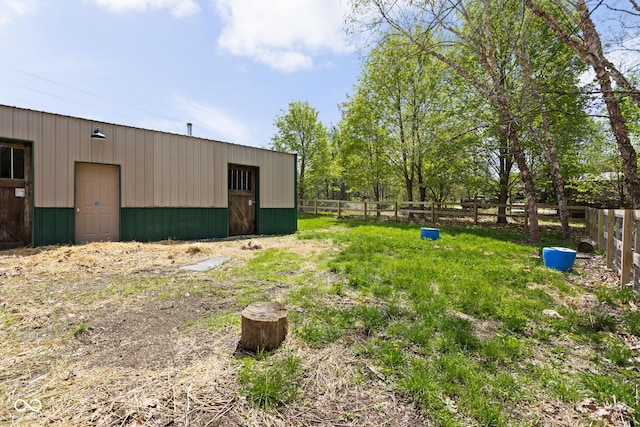 8551 E 300 S, Zionsville, IN 46077 - view of yard featuring fence, an outdoor structure, and an outbuilding