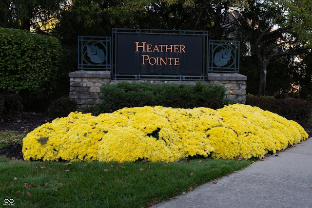 view of community sign