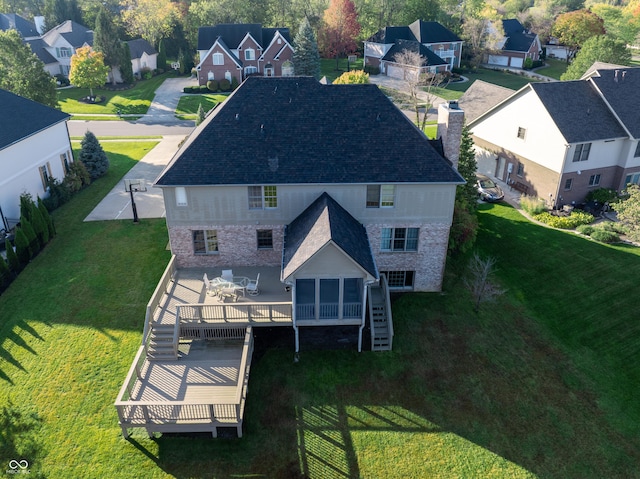 bird's eye view featuring a residential view