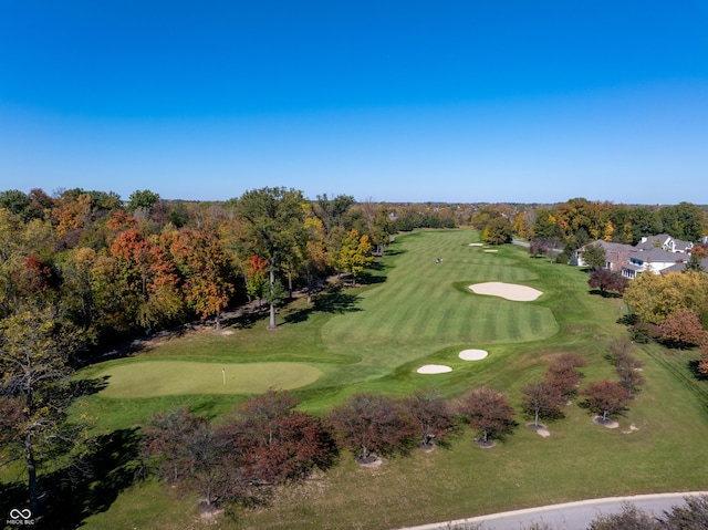 aerial view with golf course view