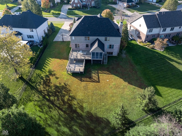 drone / aerial view featuring a residential view