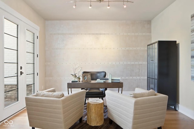 office featuring wood finished floors