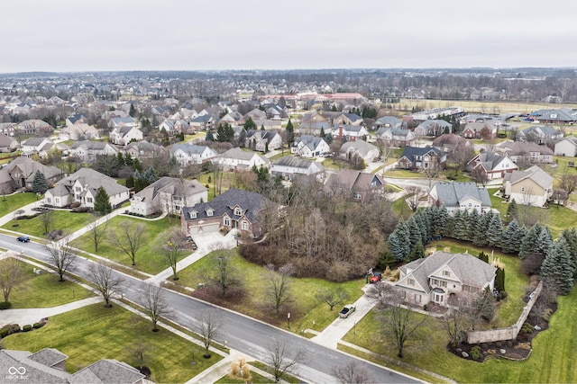 bird's eye view with a residential view