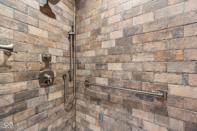 bathroom view of a tile shower