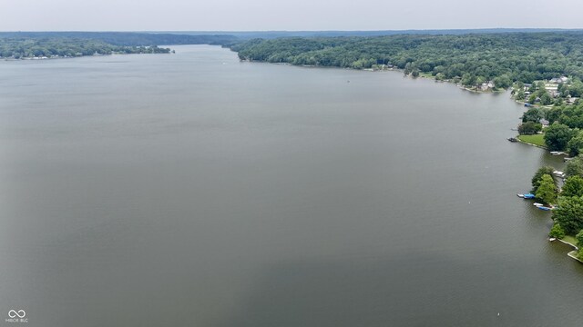 7550 N Lakewood Dr, Unionville, IN 47468 - aerial view of a nearby body of water and a forest