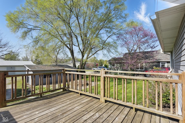 911 W Washington Ave, Shelbyville, IN 46176 - deck featuring a lawn