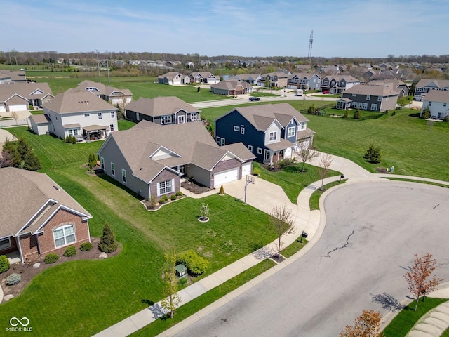 aerial view featuring a residential view
