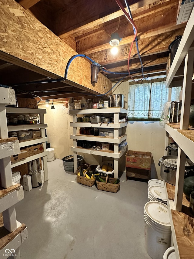 view of storage area