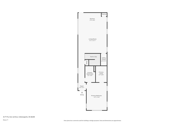 4077 Rookwood Ave, Indianapolis, IN 46208 - plan