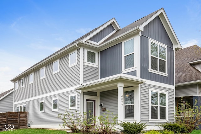 4077 Rookwood Ave, Indianapolis, IN 46208 - craftsman inspired home featuring roof with shingles and fence