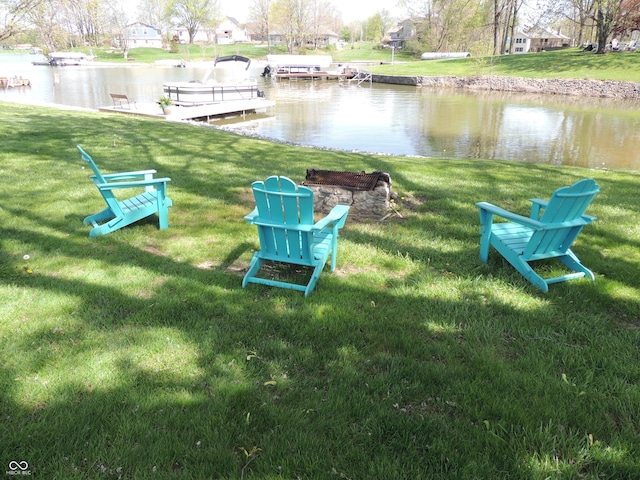 282 W Santee Dr, Greensburg, IN 47240 - view of green lawn featuring a water view