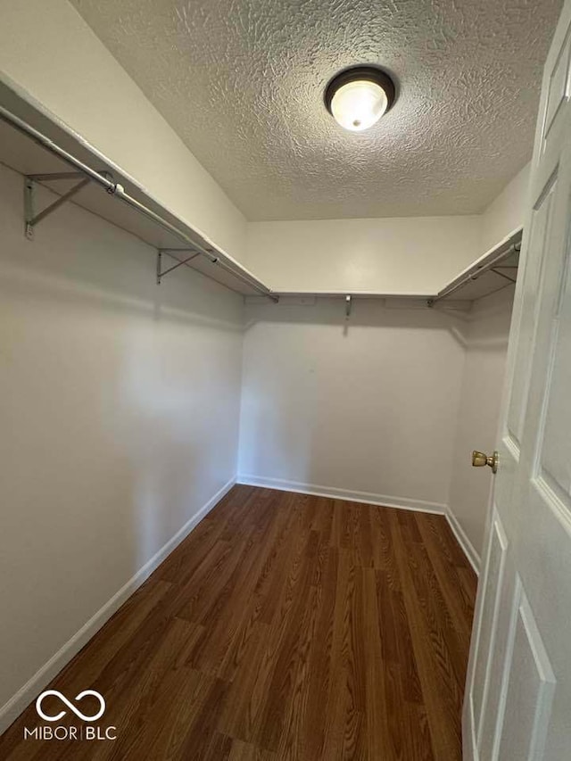 7833 Broadview Dr, Indianapolis, IN 46227 - walk in closet with dark wood-style floors