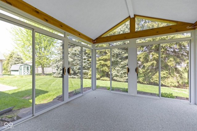 unfurnished sunroom with plenty of natural light